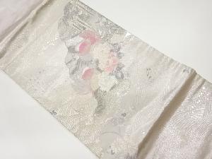 リサイクル 鴛鴦に花々模様織出し名古屋帯